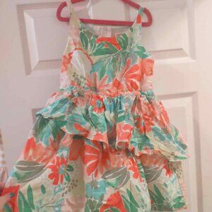 Cat & Jack Girls tropical floral dress sz M 7/8